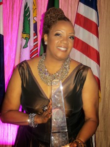 Sharon with award