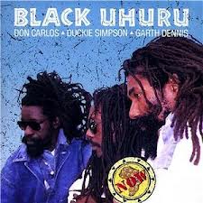Black Uhuru: L-R Dukie Simpson, Garth Dennis, Don Carlos