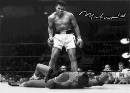 Muhammed Ali defeating Sonny Liston
