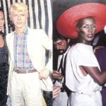 Grace Jones with David Bowie, Andy Warhol