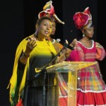 Olivia "Babsy" Grange at the launch of Jamaica 55